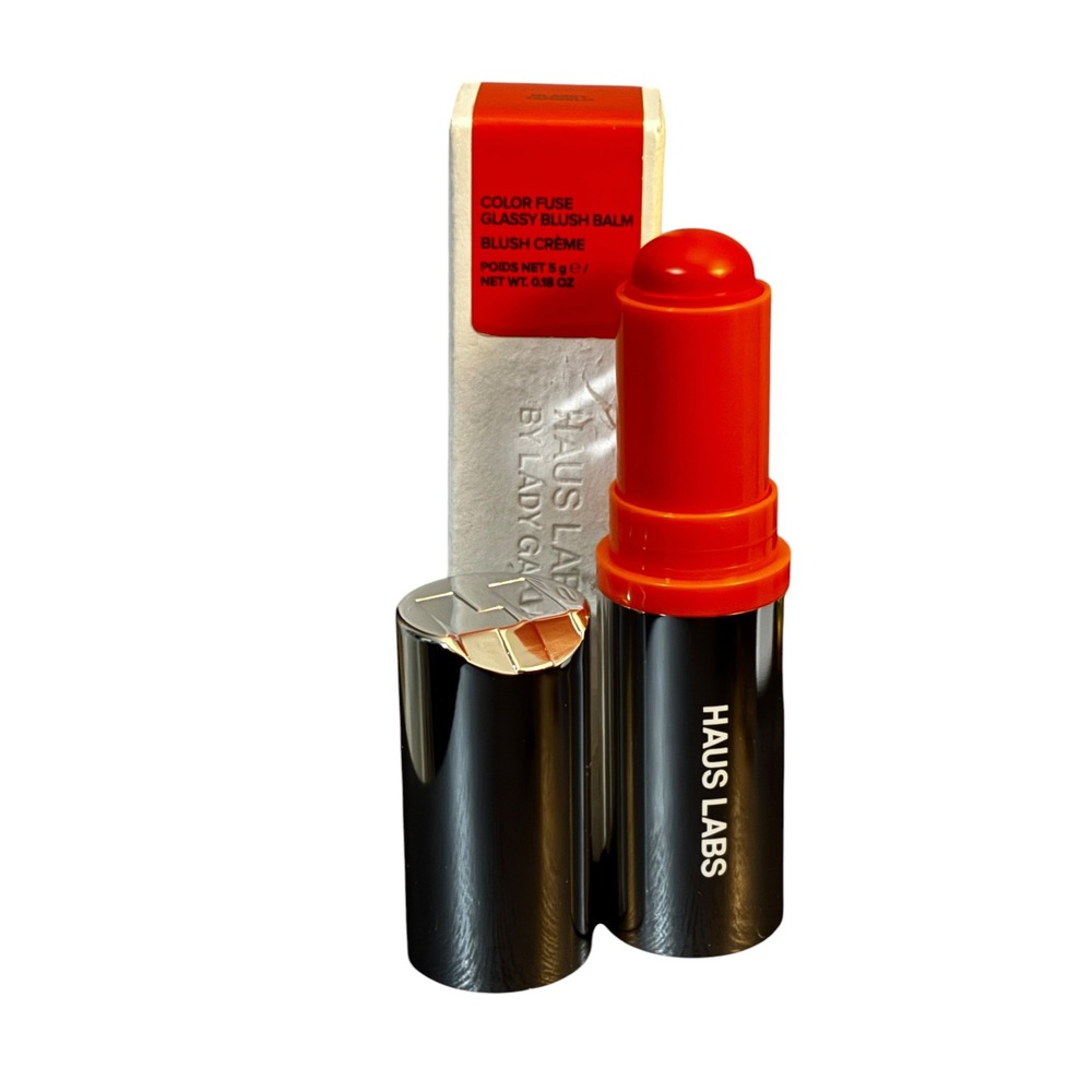 Haus Labs by Lady Gaga Color Fuse Glassy Blush Balm Glassy Tangelo Orange 5g NEW